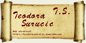Teodora Suručić vizit kartica